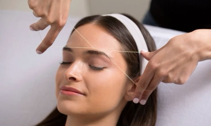 Eyebrow threading salon near me for precise shaping.